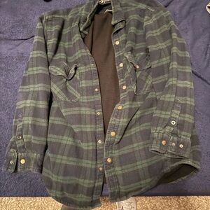Men's Classic Green Plaid Shirt Jacket